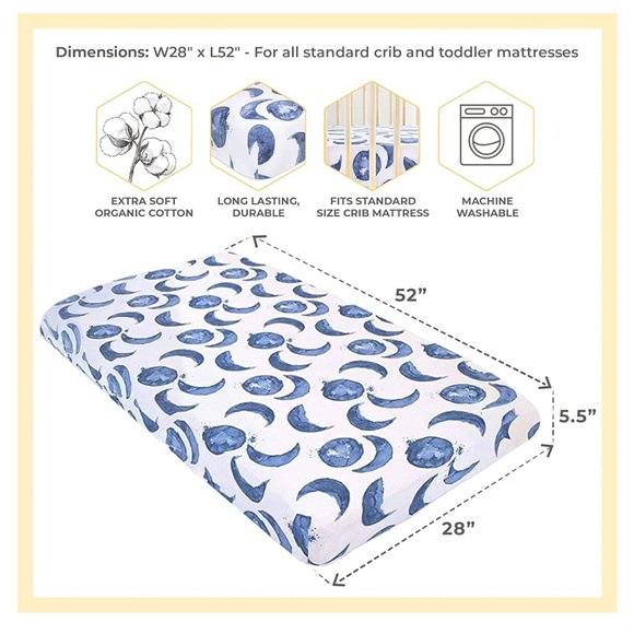 Burt’s Bees Crib Sheet & Changing Pad Sheet - Picture 4 of 7